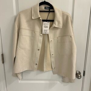 Zara Beige Women's Utility Jacket